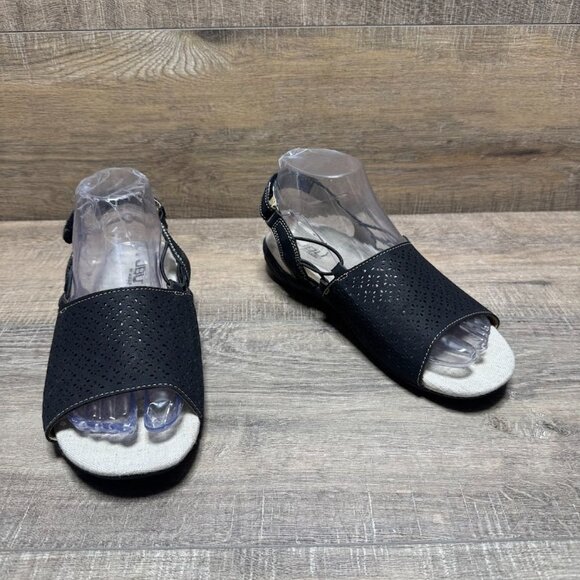 JBU by Jambu Pixie Black Suede Perforated Sandal Women's Size 7.5 - Picture 6 of 7